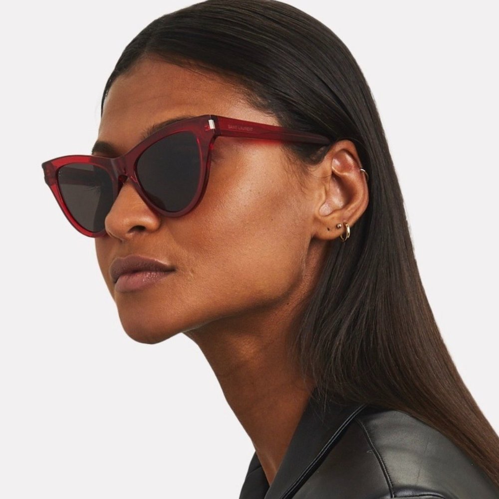 NEW SAINT LAURENT SL425 005 CAT EYE SUNGLASSES SL 425 RED